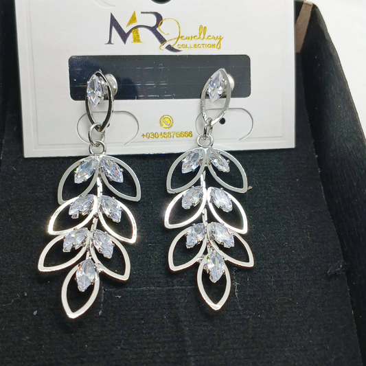 Sparkly Crystal Leaves Earrings