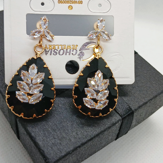 Black Crystal Earring